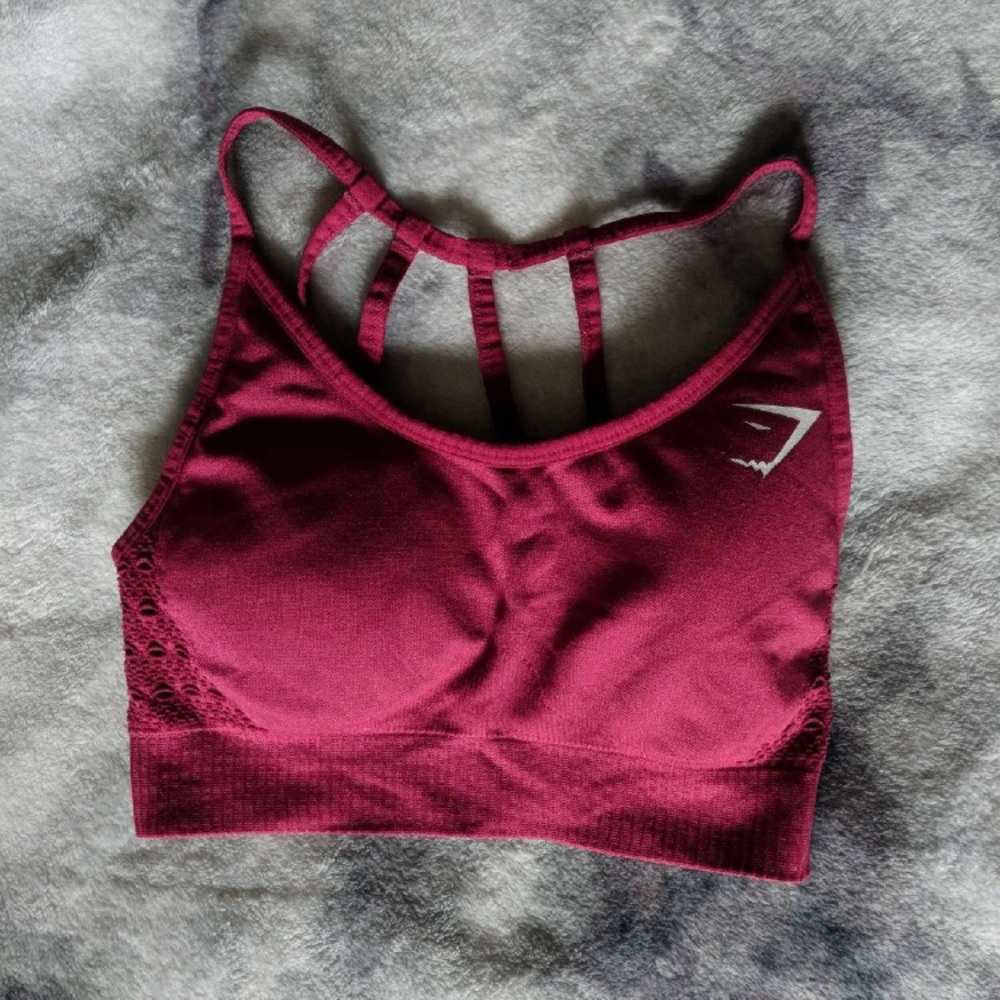 SOLD Gymshark Energy Seamless Bra Beet Red